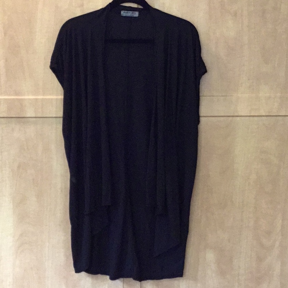 MICHAEL Stars Black Lightweight Short Sleeve Open Cardigan Size: One Size EUC
